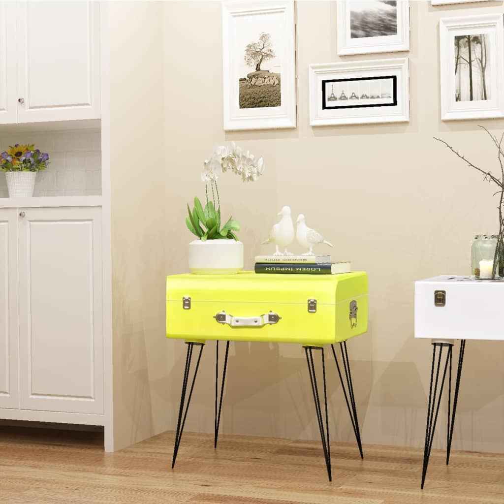vidaXL Nachtkastjes 2 st 49,5x36x60 cm geel