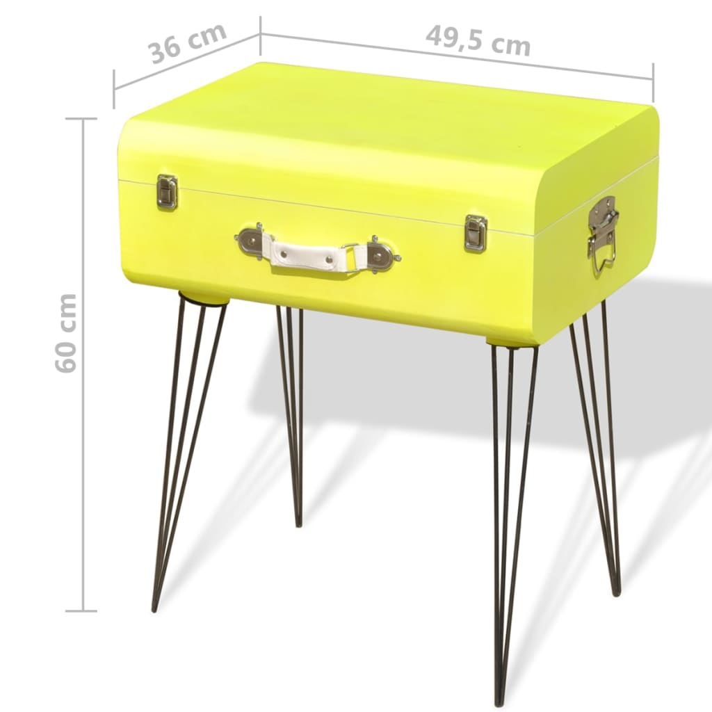 vidaXL Nachtkastjes 2 st 49,5x36x60 cm geel