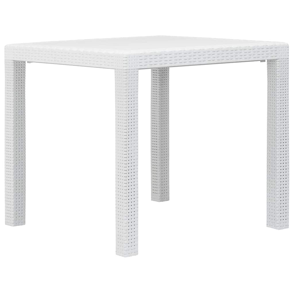 vidaXL 5-delige Tuinset rattan-look kunststof wit