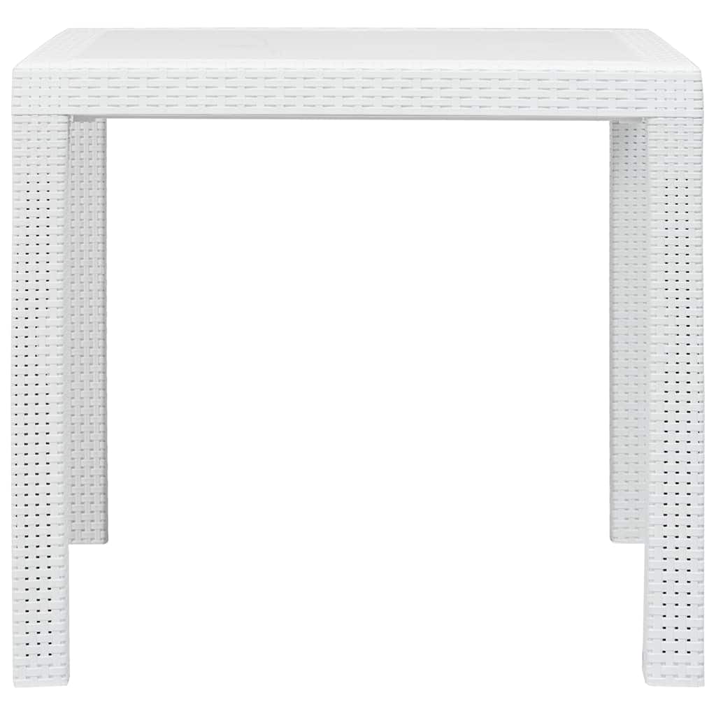 vidaXL 5-delige Tuinset rattan-look kunststof wit