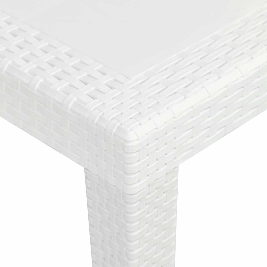 vidaXL 5-delige Tuinset rattan-look kunststof wit