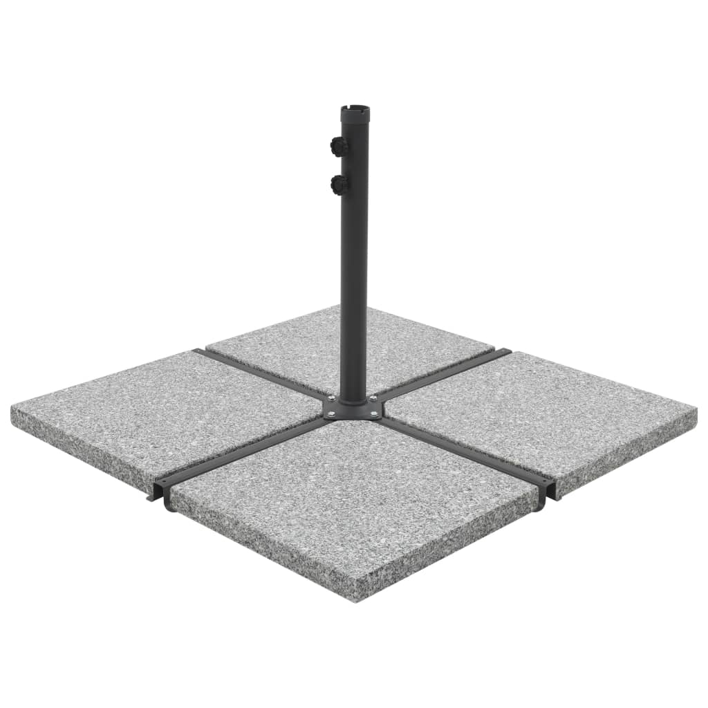 vidaXL Parasol Base Plates 4 pcs Square 100 kg Grey Granite