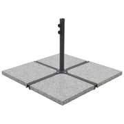 vidaXL Parasol Base Plates 4 pcs Square 100 kg Grey Granite