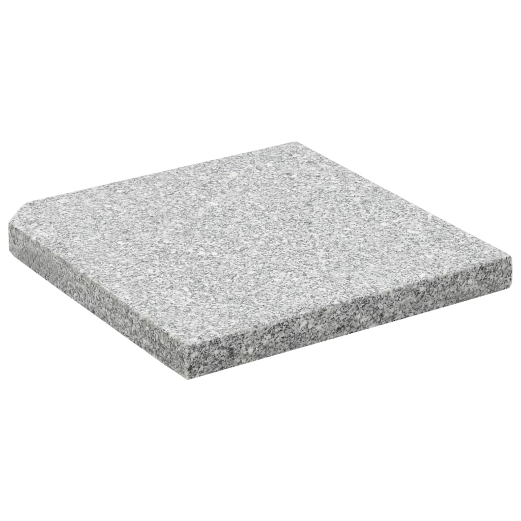vidaXL Parasol Base Plates 4 pcs Square 100 kg Grey Granite