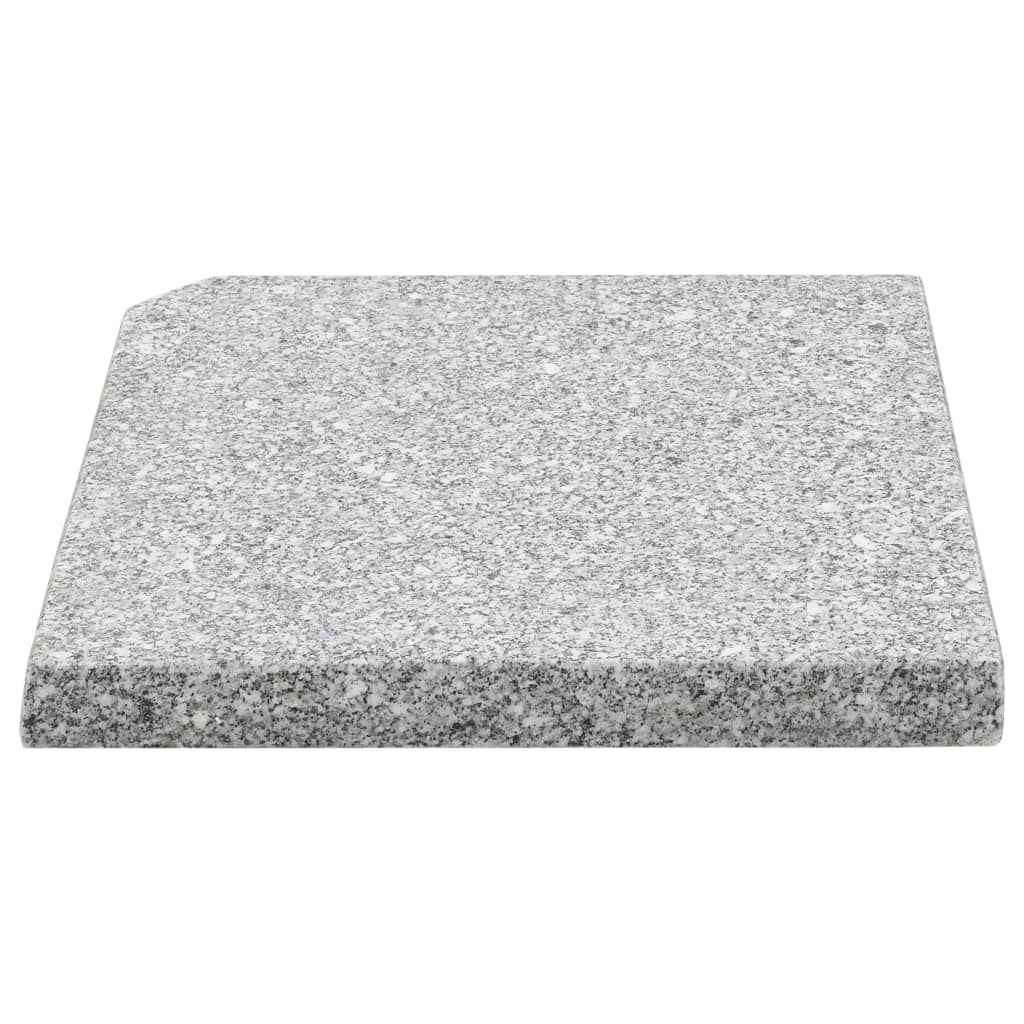 vidaXL Parasolvoetplaten 4 st vierkant 100 kg grijs graniet