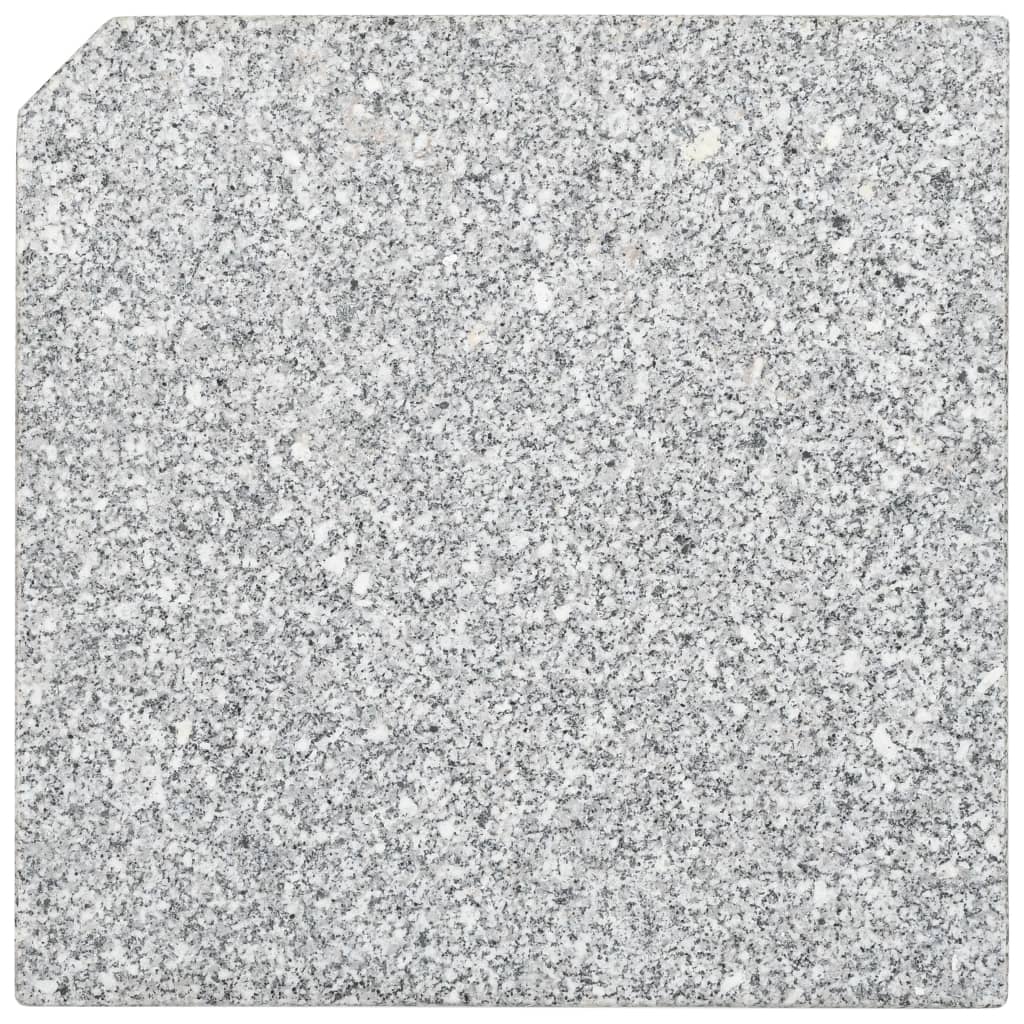 vidaXL Parasol Base Plates 4 pcs Square 100 kg Grey Granite
