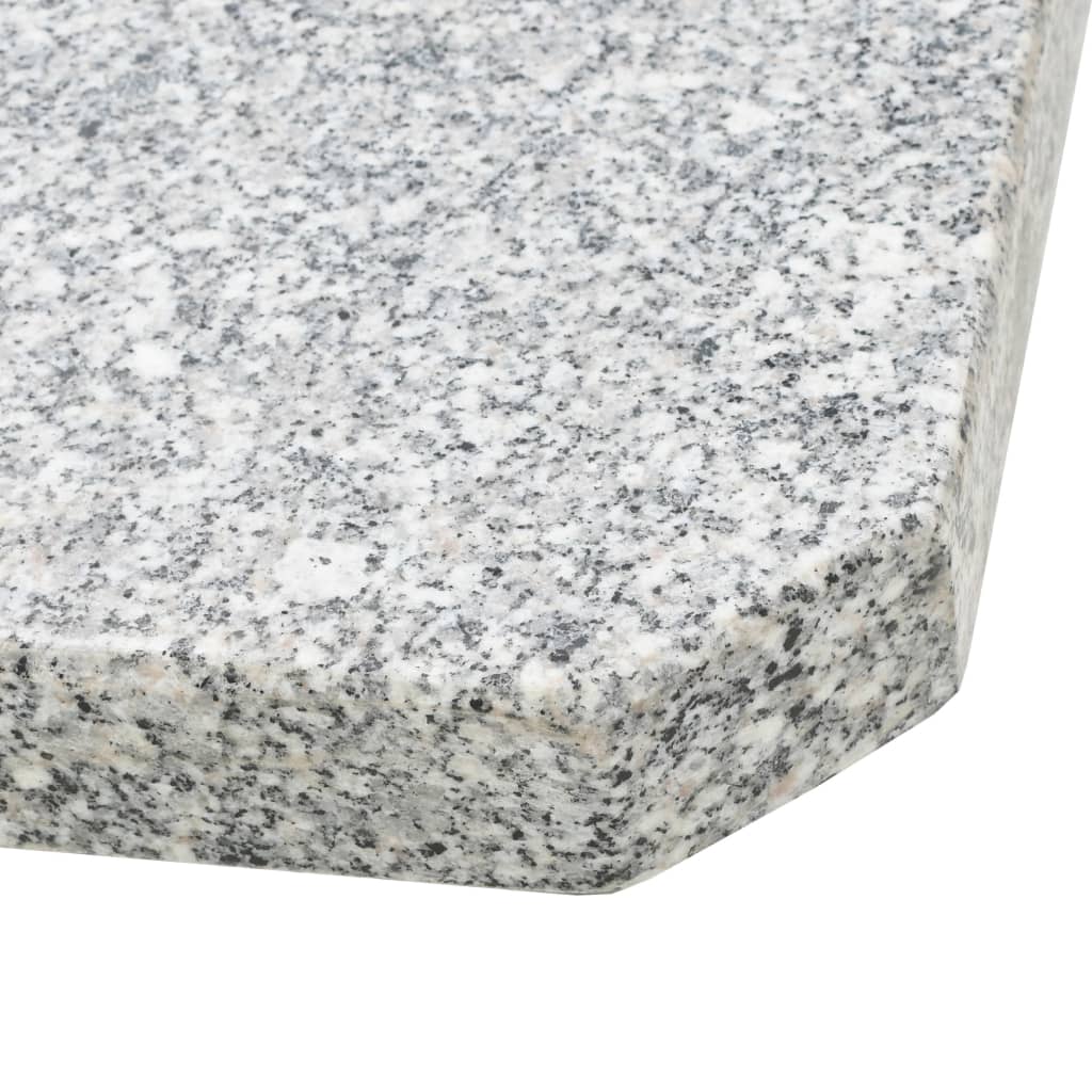 vidaXL Parasol Base Plates 4 pcs Square 100 kg Grey Granite