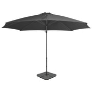 vidaXL Parasol met draagbare voet antracietkleurig