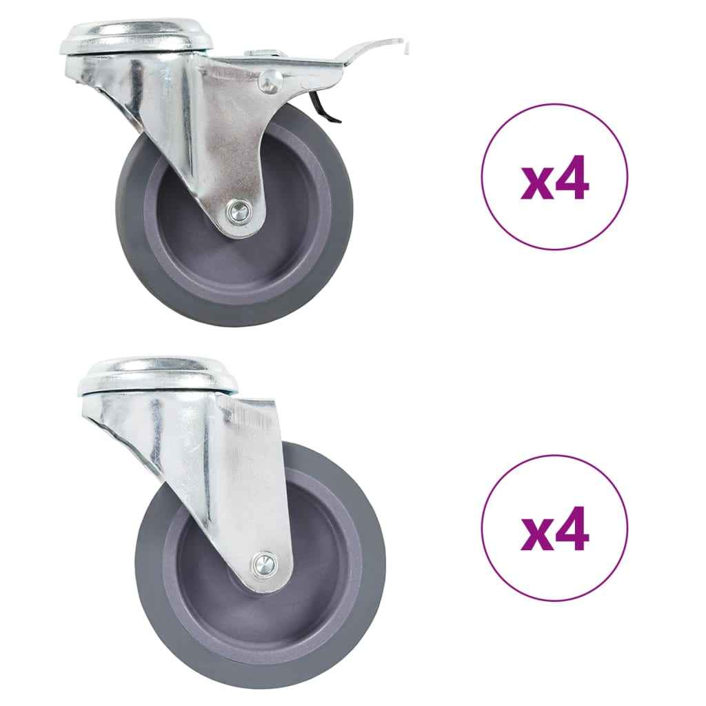 vidaXL Zwenkwielen met boutgaten 4 st 75 mm