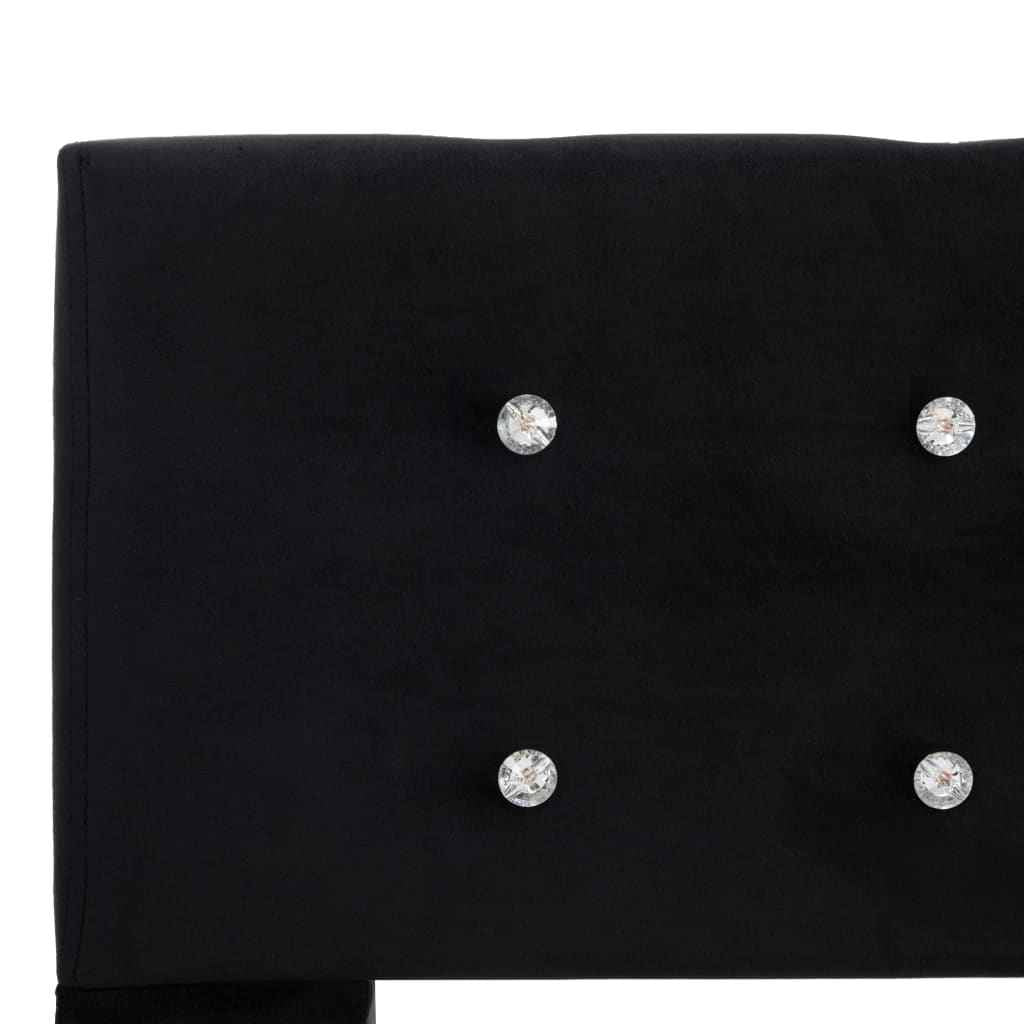 vidaXL Bed met matras fluweel zwart 180x200 cm
