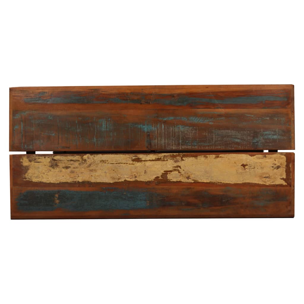vidaXL 5-piece Bar Set Solid Reclaimed Wood and Real Leather
