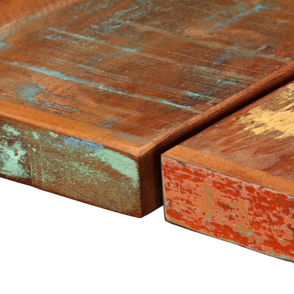vidaXL 5-piece Bar Set Solid Reclaimed Wood and Real Leather
