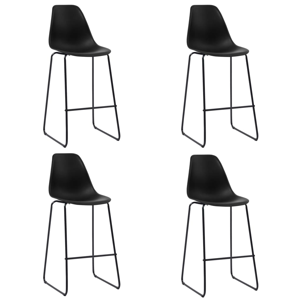vidaXL 5-delige Barset kunststof zwart - Aashly