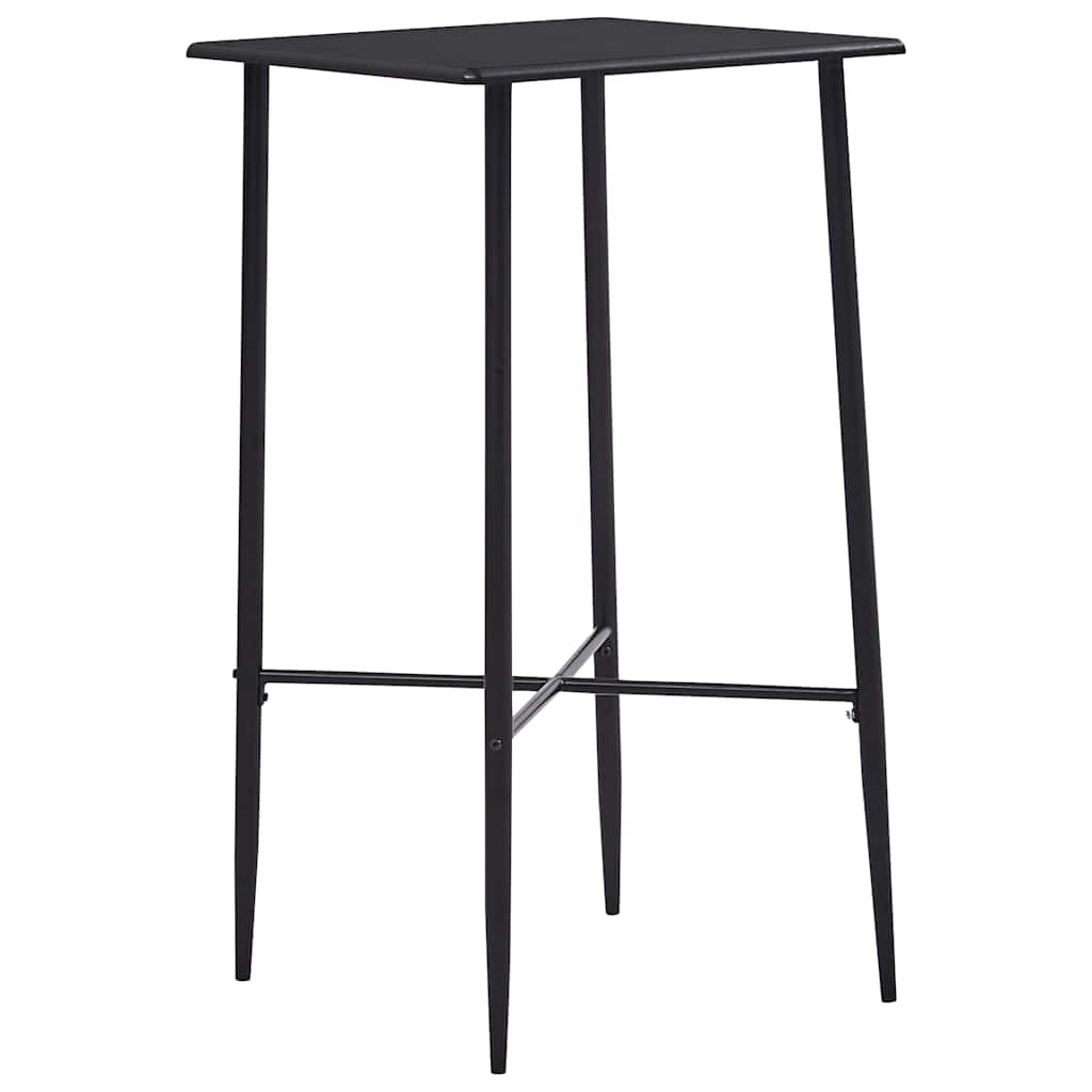 vidaXL 3-delige Barset kunststof zwart