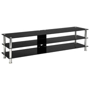 vidaXL Tv-meubel 150x40x40 cm gehard glas zwart