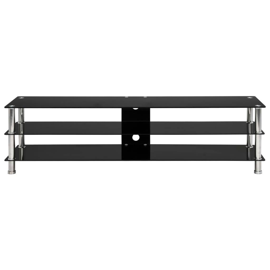 vidaXL Tv-meubel 150x40x40 cm gehard glas zwart