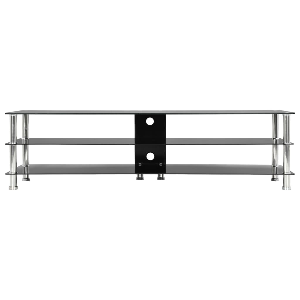 vidaXL Tv-meubel 150x40x40 cm gehard glas zwart