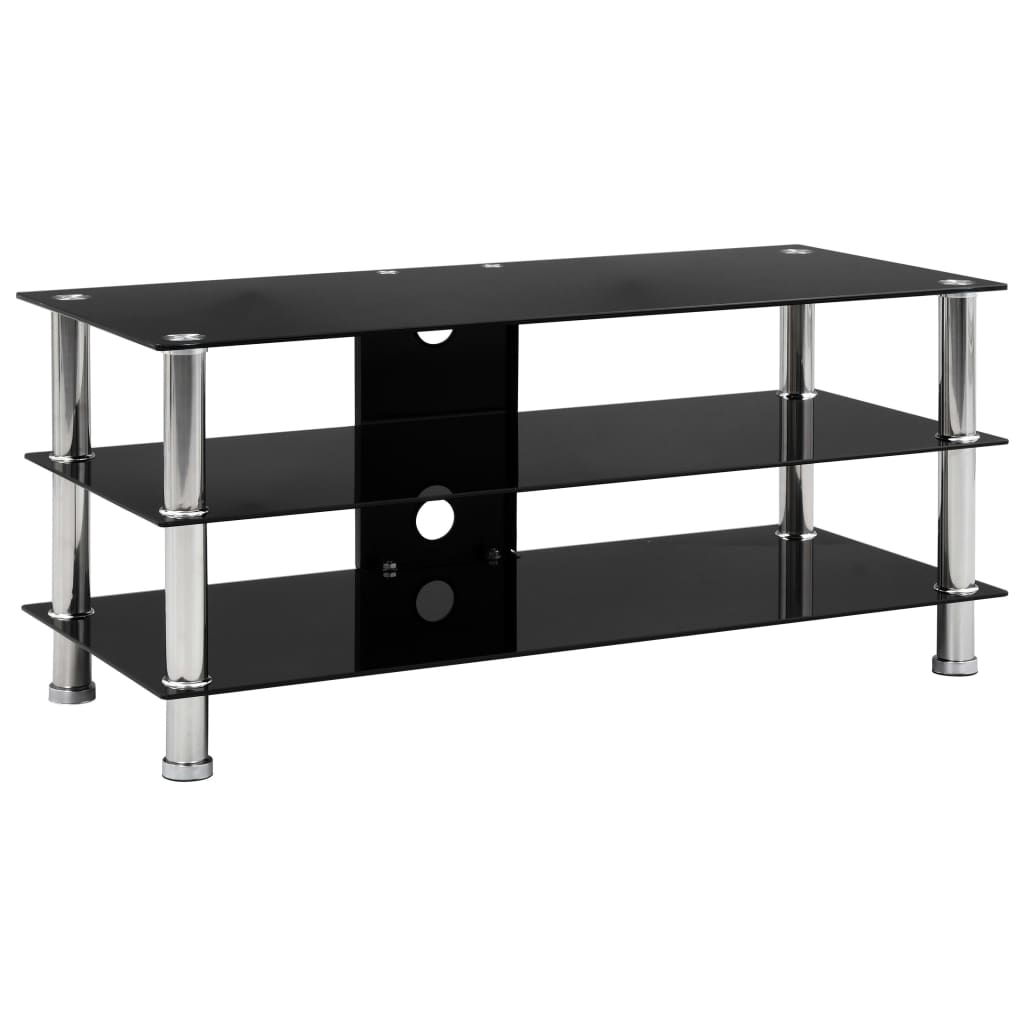 vidaXL Tv-meubel 150x40x40 cm gehard glas zwart