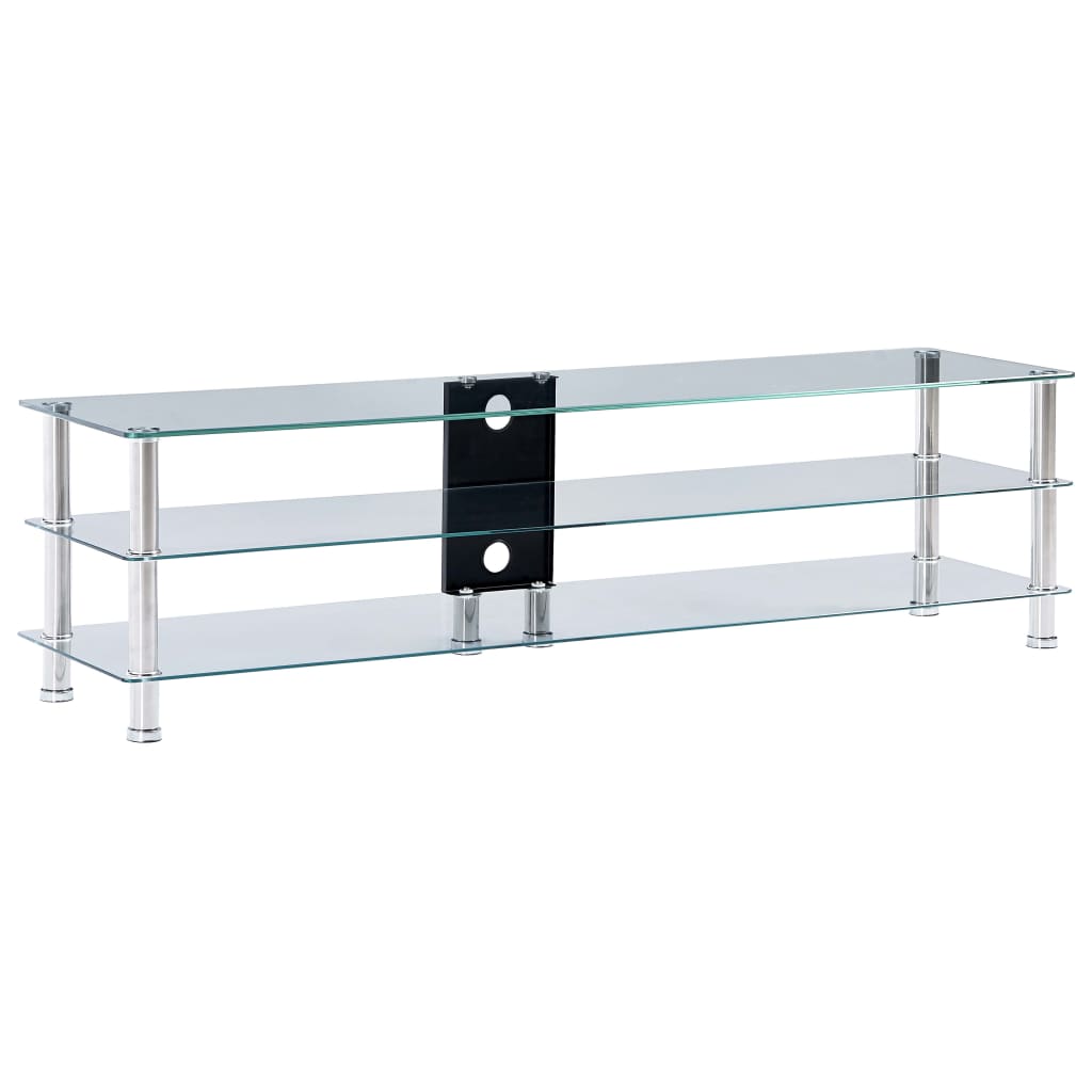 vidaXL Tv-meubel 150x40x40 cm gehard glas zwart