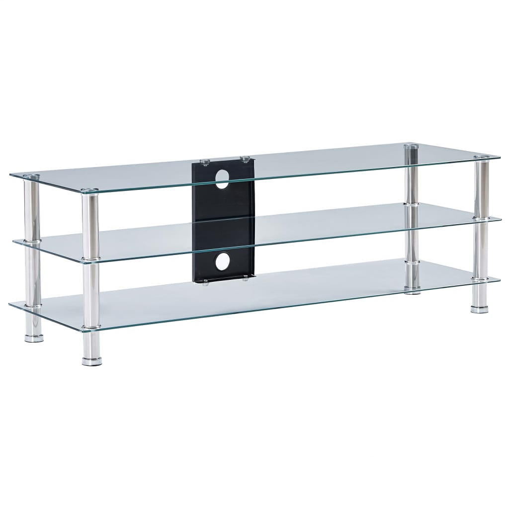vidaXL Tv-meubel 150x40x40 cm gehard glas zwart