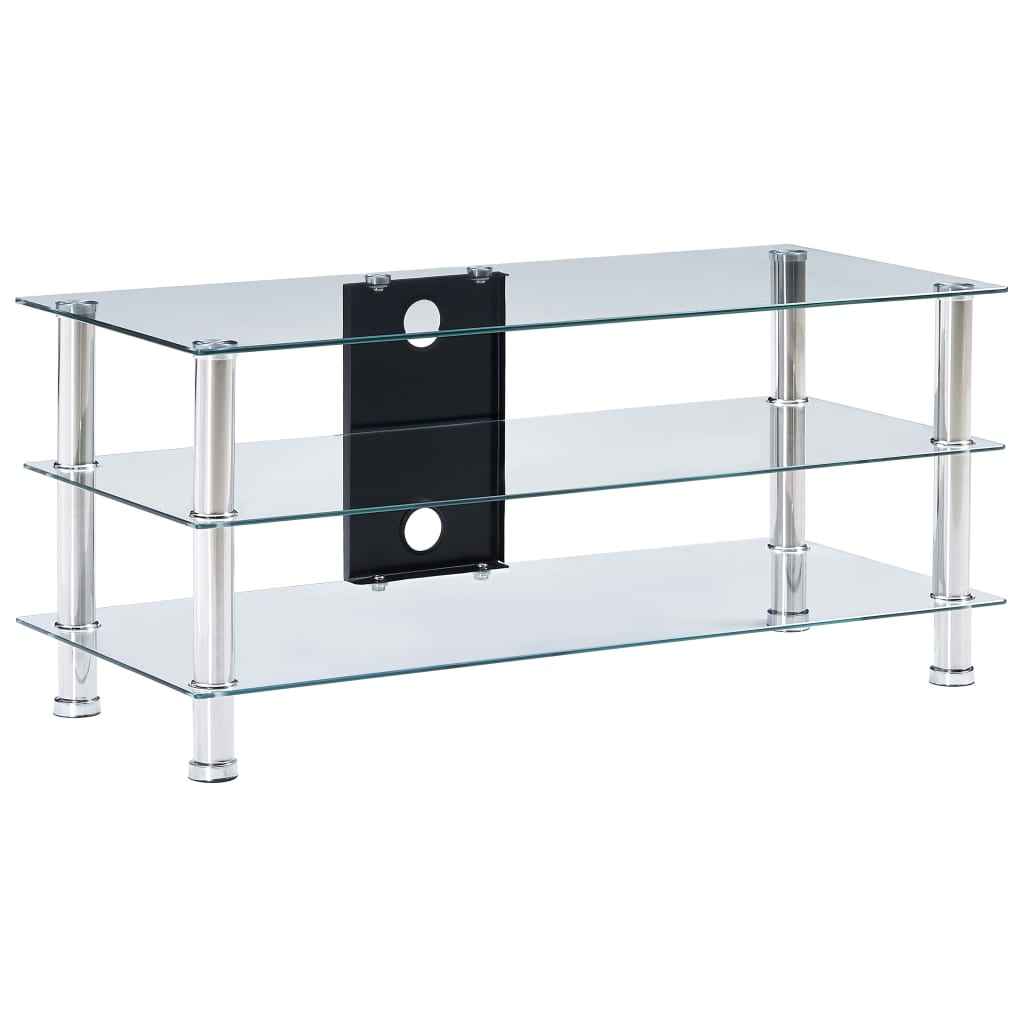 vidaXL Tv-meubel 150x40x40 cm gehard glas zwart