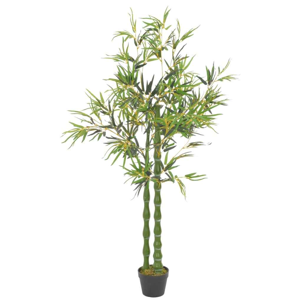 vidaXL Kunstplant met pot bamboe 110 cm groen