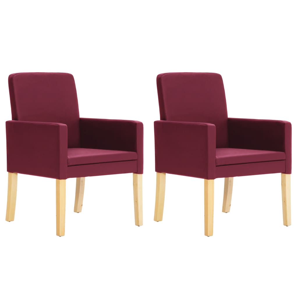 vidaXL Eetkamerstoelen 2 st kunstleer crème