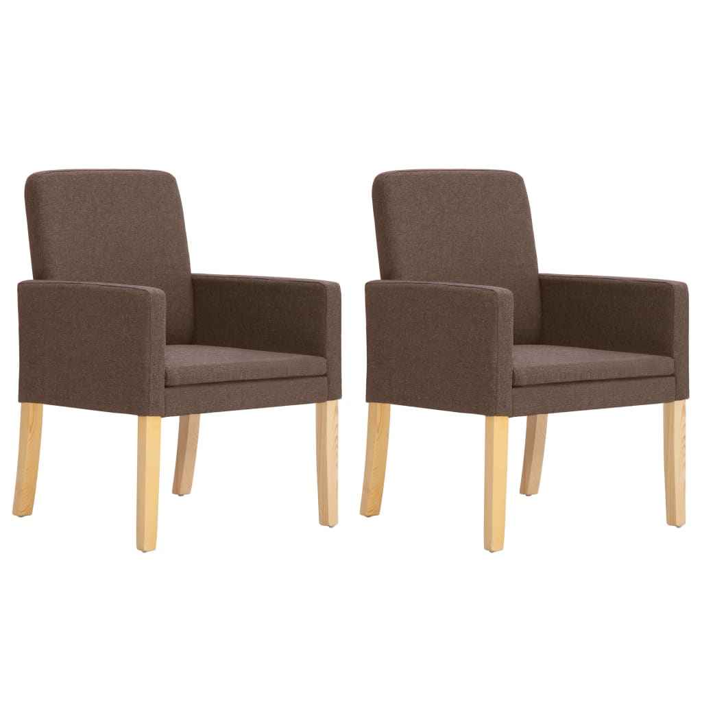 vidaXL Eetkamerstoelen 2 st stof donkergrijs