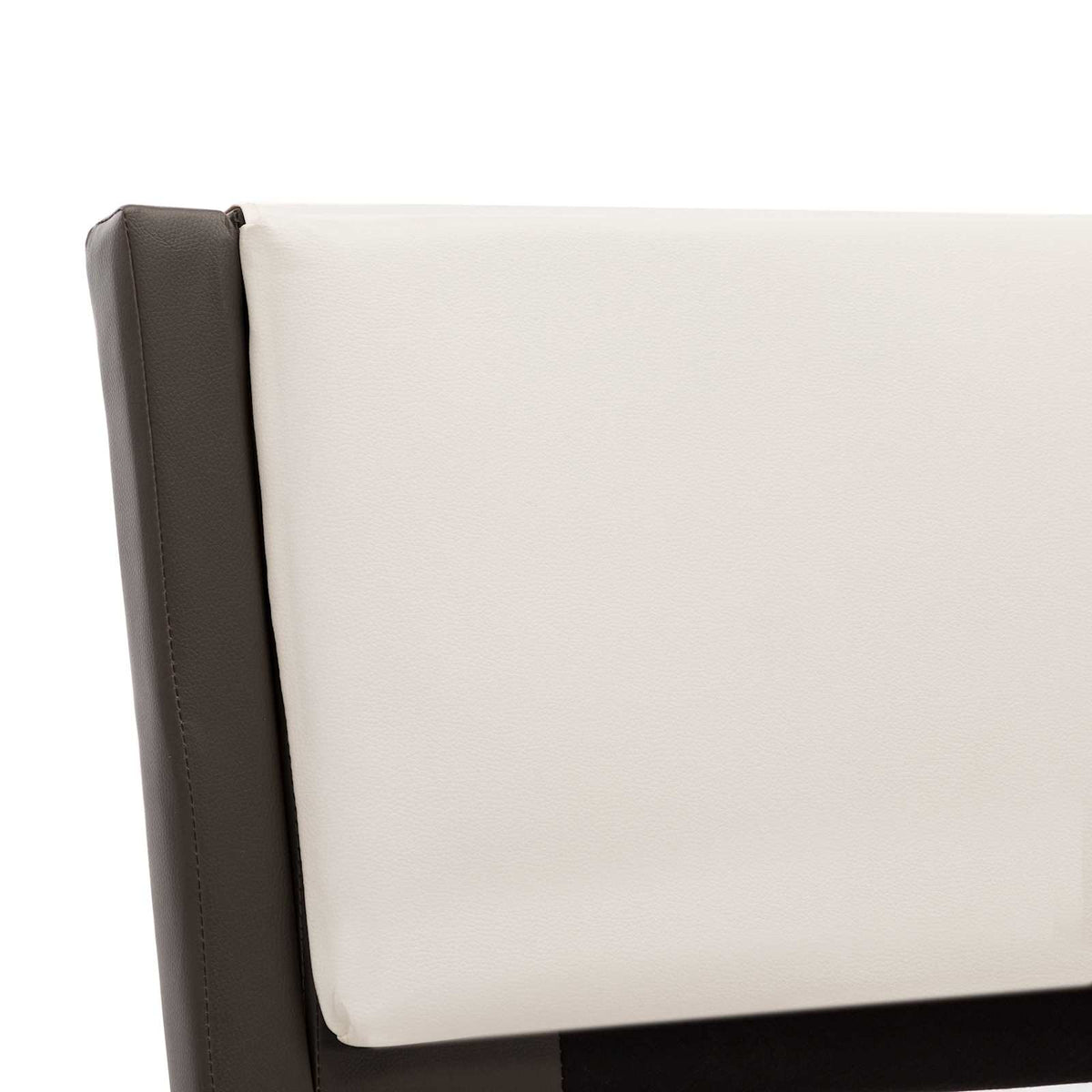 vidaXL Bedframe kunstleer zwart en wit 180x200 cm