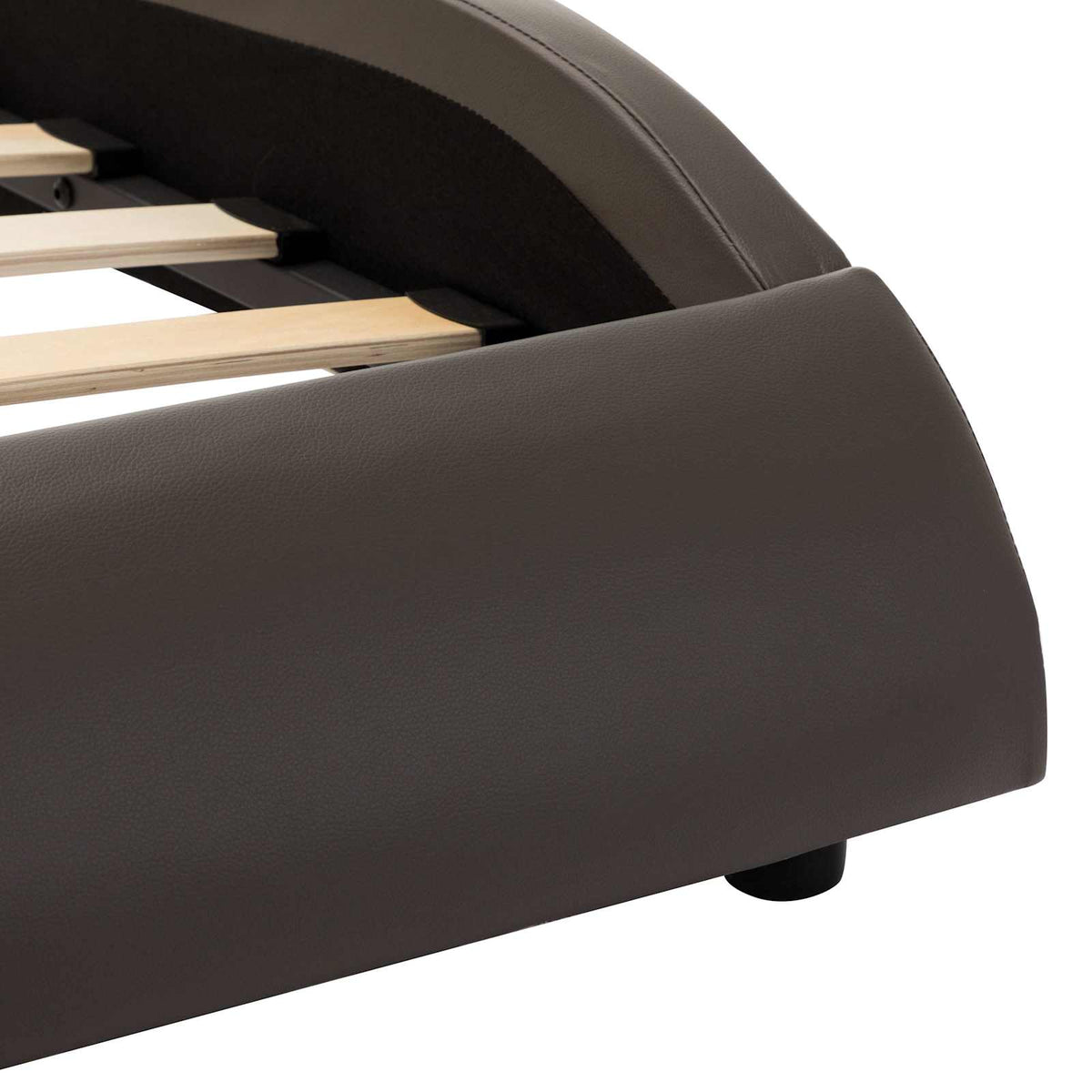vidaXL Bedframe kunstleer zwart en wit 180x200 cm