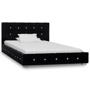 vidaXL Bedframe fluweel zwart 90x200 cm