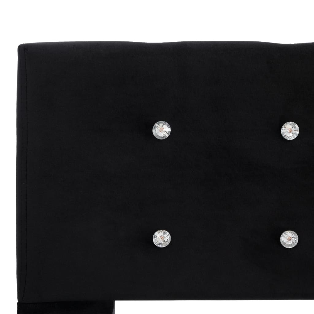 vidaXL Bedframe fluweel zwart 90x200 cm