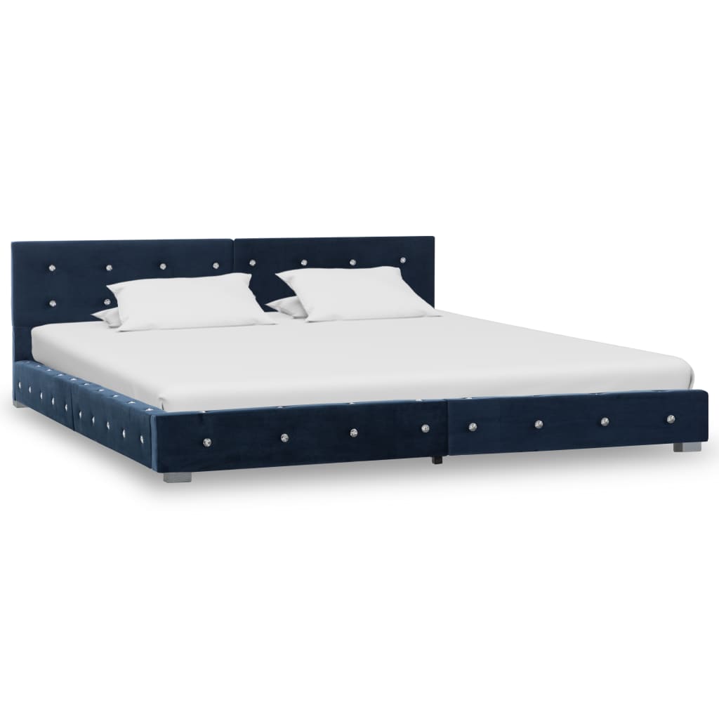 vidaXL Bedframe fluweel zwart 90x200 cm