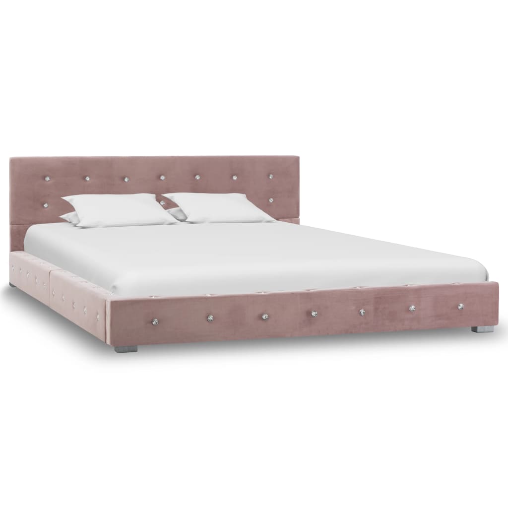 vidaXL Bedframe fluweel zwart 90x200 cm