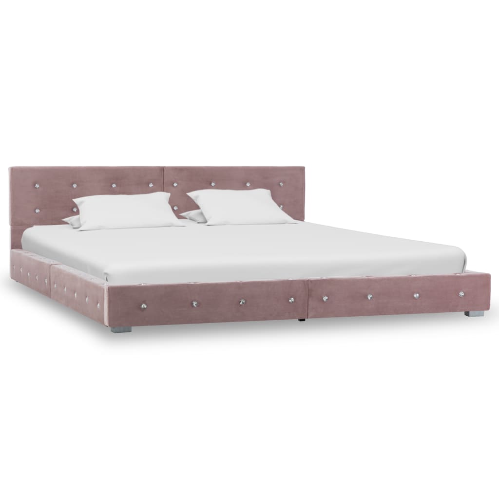 vidaXL Bedframe fluweel zwart 90x200 cm
