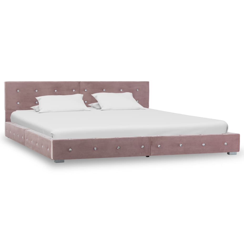 vidaXL Bedframe fluweel zwart 90x200 cm