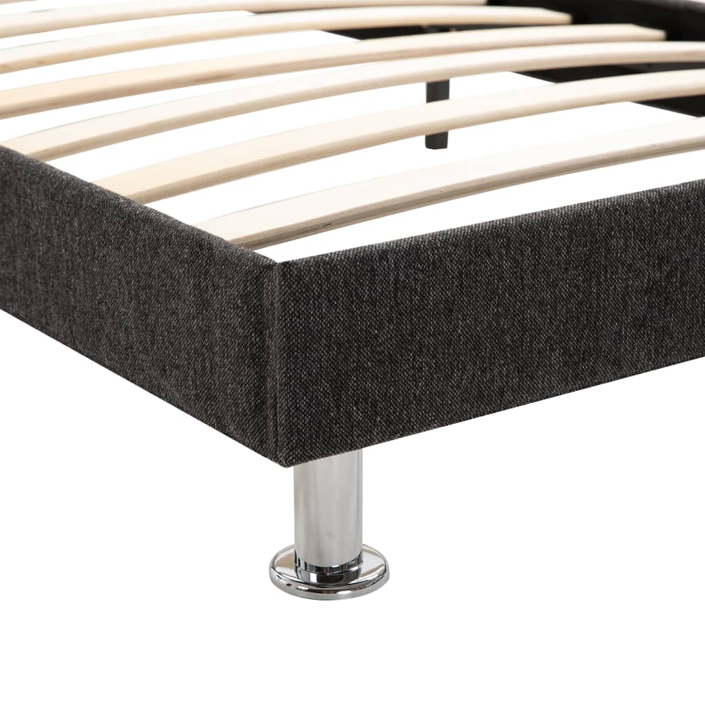 vidaXL Bedframe stof donkergrijs 90x200 cm