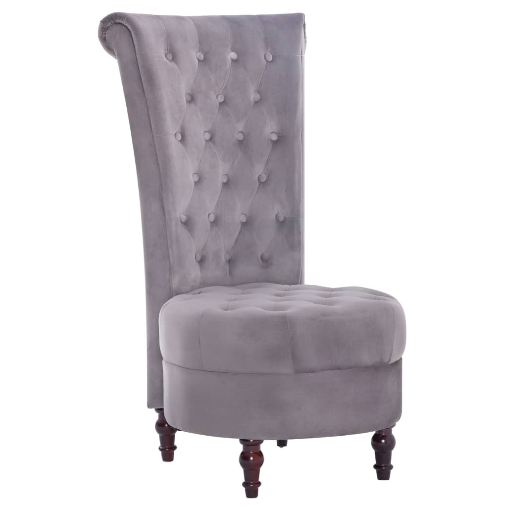 vidaXL Fauteuil hoge rugleuning stof zwart