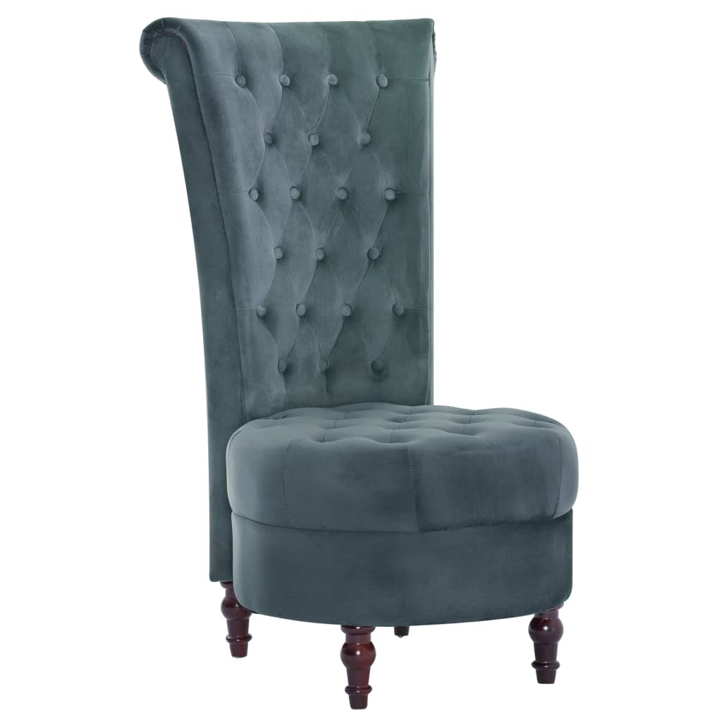 vidaXL Fauteuil hoge rugleuning stof zwart