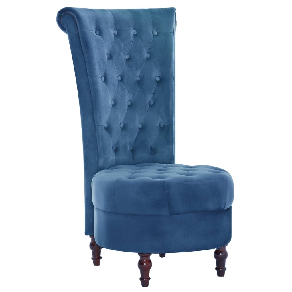 vidaXL Fauteuil hoge rugleuning stof zwart