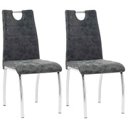 vidaXL Eetkamerstoelen 2 st kunstleer zwart