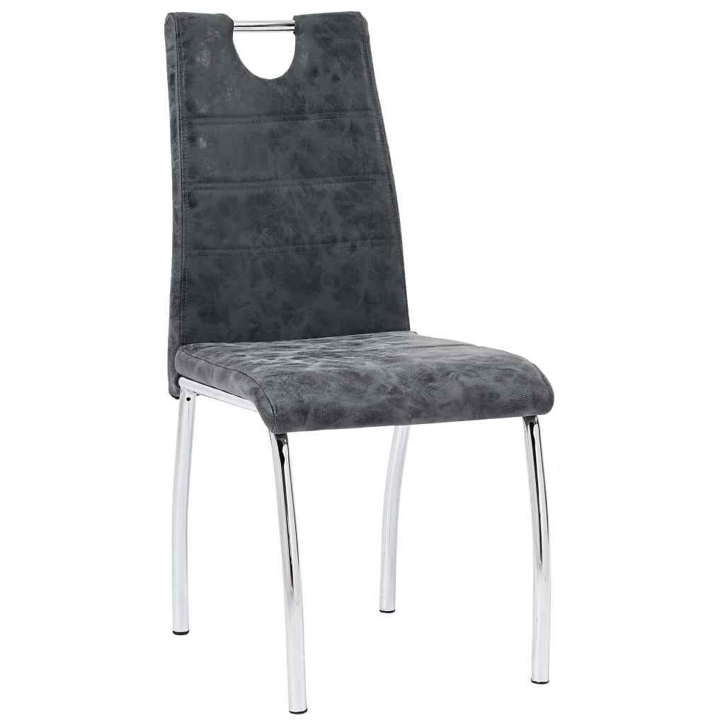 vidaXL Eetkamerstoelen 2 st kunstleer zwart