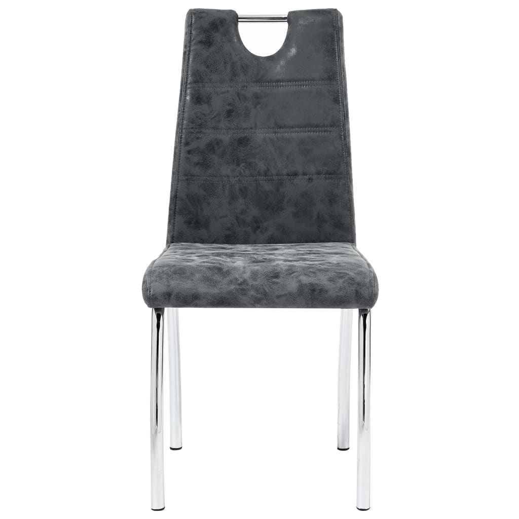 vidaXL Eetkamerstoelen 2 st kunstleer zwart