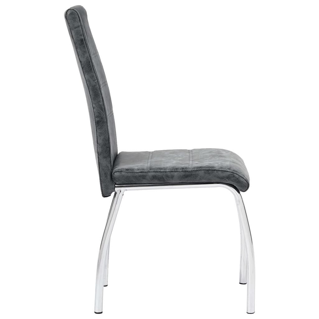 vidaXL Eetkamerstoelen 2 st kunstleer zwart