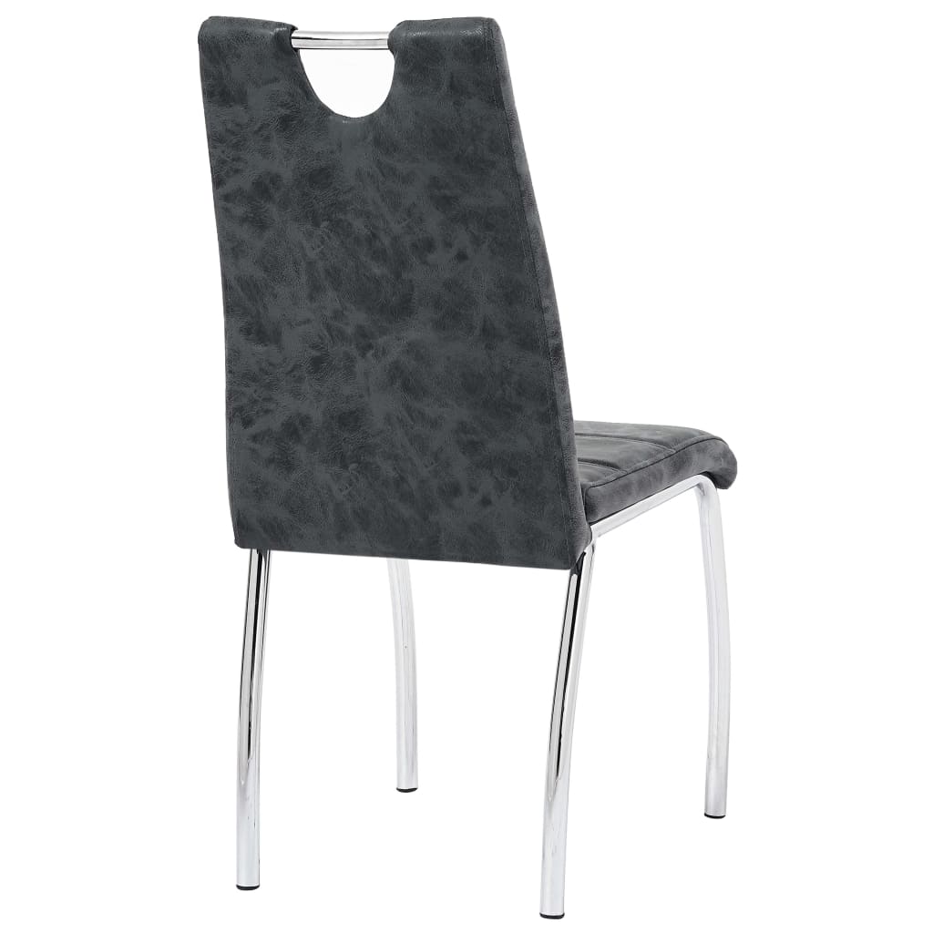 vidaXL Eetkamerstoelen 2 st kunstleer zwart