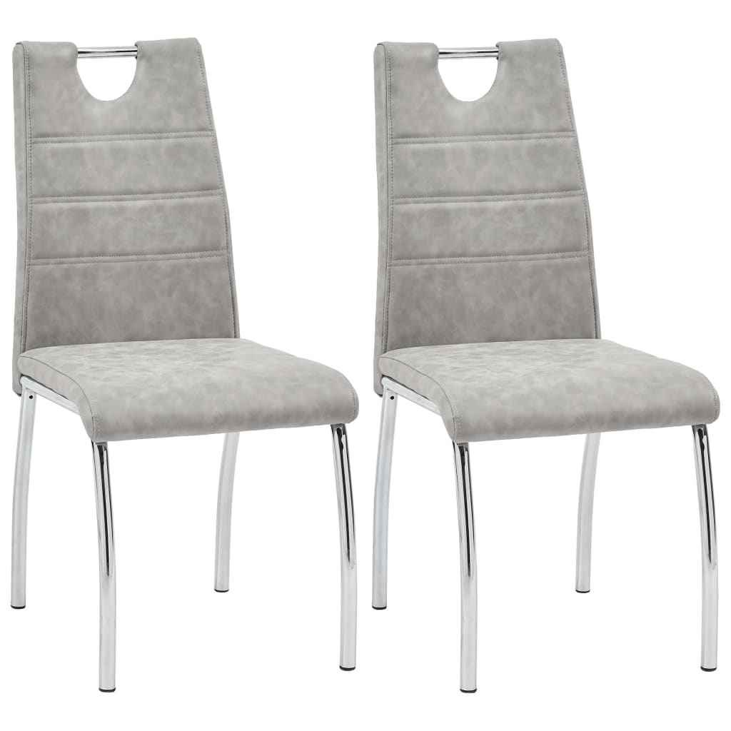 vidaXL Eetkamerstoelen 2 st kunstleer zwart