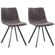 vidaXL Eetkamerstoelen 2 st kunstleer bruin
