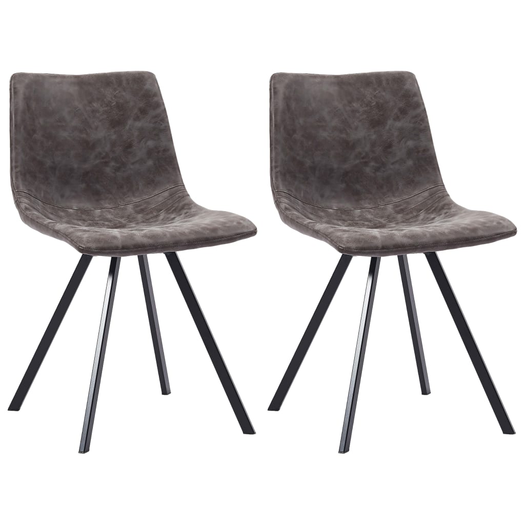 vidaXL Eetkamerstoelen 2 st kunstleer bruin
