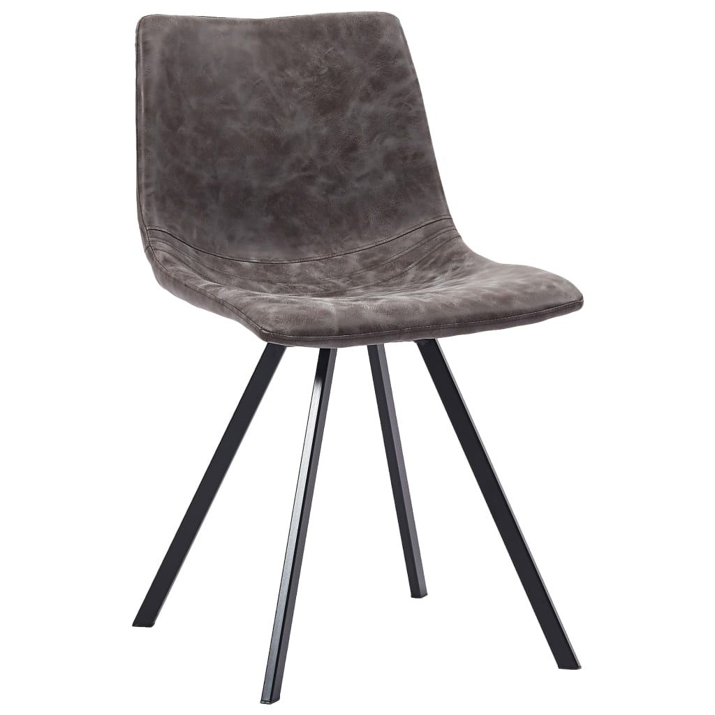 vidaXL Eetkamerstoelen 2 st kunstleer bruin