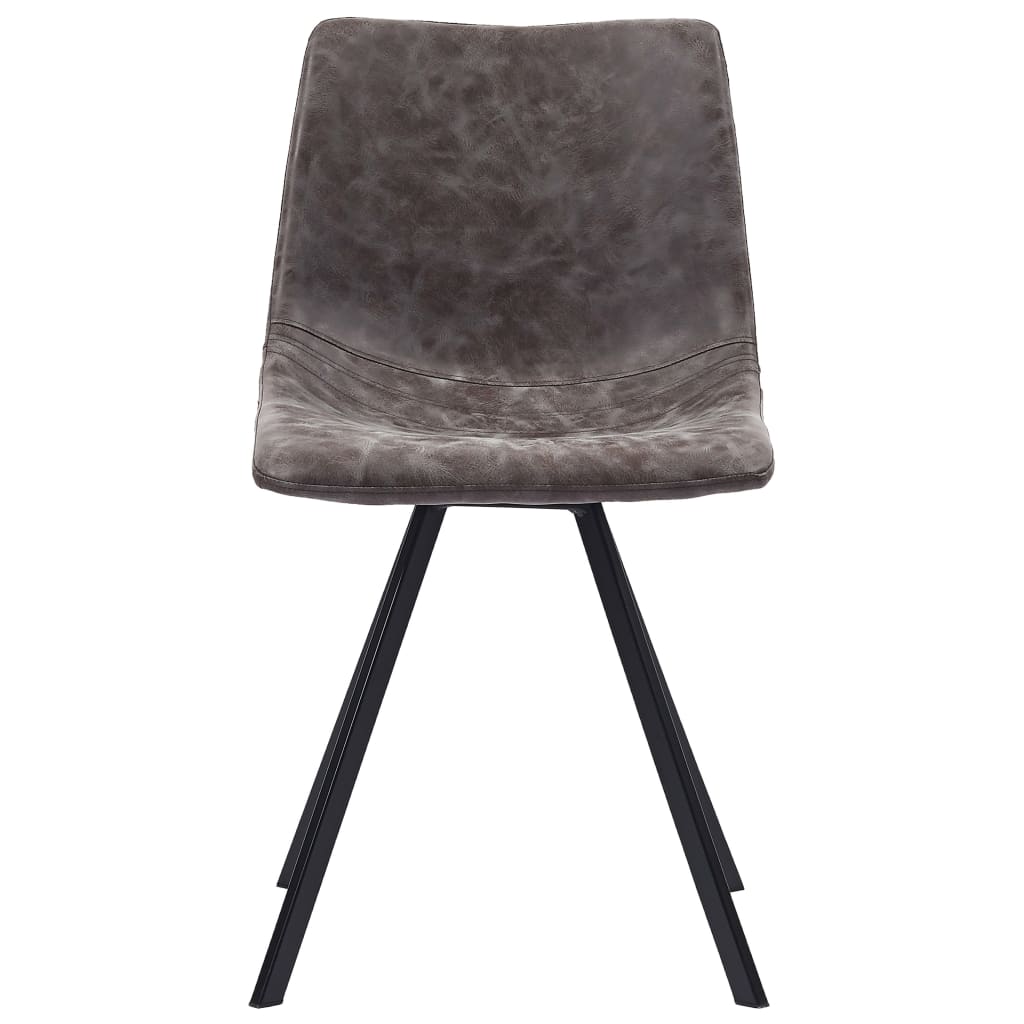 vidaXL Eetkamerstoelen 2 st kunstleer bruin